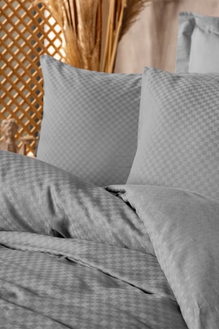 Parure de couette en coton 57 fils/cm² - Gris