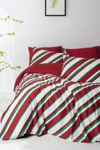 Parure de couette en coton 145 fils/m² Merry - Rouge