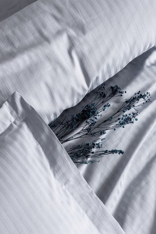 Parure de couette en satin de coton - Gris