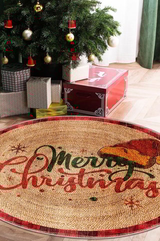 Tapis - Beige et rouge