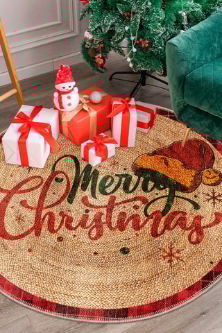 Tapis - Beige et rouge