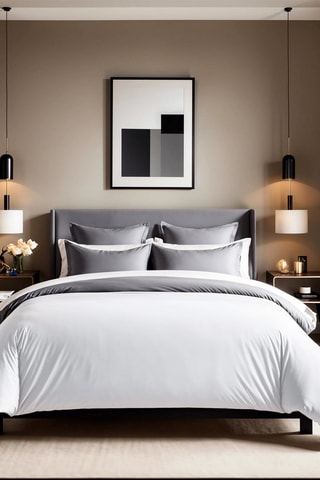 Housse de couette en coton 57 fils/cm² - Blanc