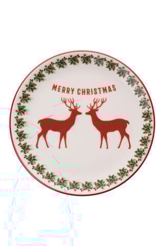 6 assiettes à dessert en porcelaine - 19,3 cm