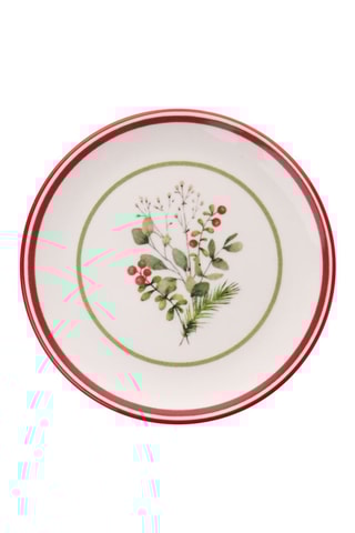 6 assiettes à dessert en porcelaine - 19,3 cm