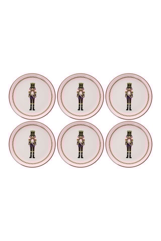 6 assiettes à dessert en porcelaine - 19,3 cm