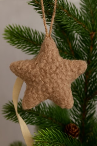 3 décorations de Noël - Marron - 12 x 12 x 13 cm