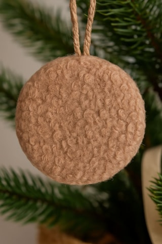 3 décorations de Noël - Marron - 12 x 12 x 13 cm