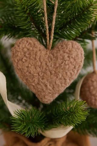 3 décorations de Noël - Marron - 12 x 12 x 13 cm