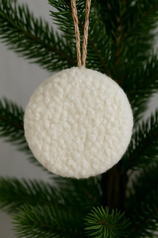 3 décorations de Noël - Blanc - 12 x 12 x 13 cm