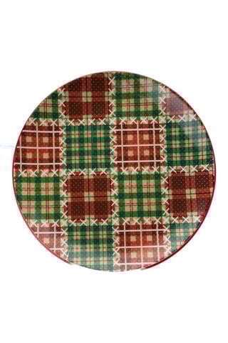 6 assiettes plates en céramique - 25,5 cm