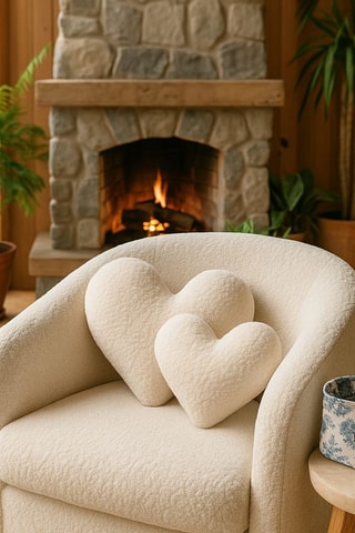 Coussin - Beige - 42 x 45 x 12 cm