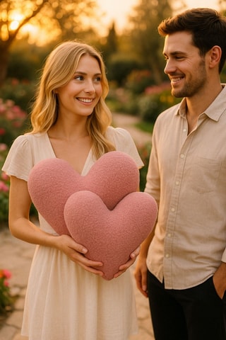 Almofada - Rosa - 42 x 45 x 12 cm