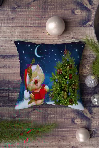 Almofada - Azul e vermelho - 43 x 43 cm