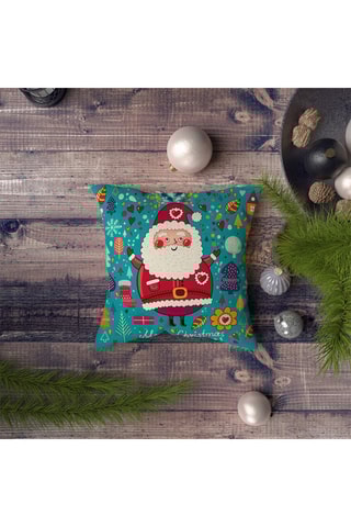 Almofada - Azul e vermelho - 43 x 43 cm