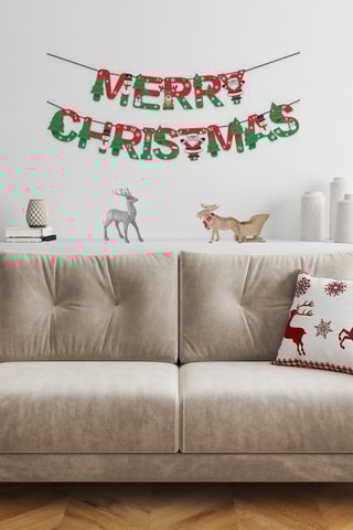 Coussin - Blanc et rouge - 43 x 43 cm