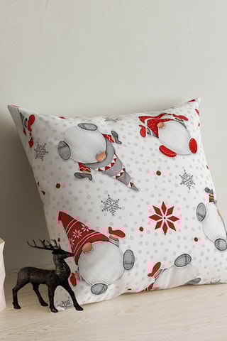 Coussin - Blanc et rouge - 43 x 43 cm