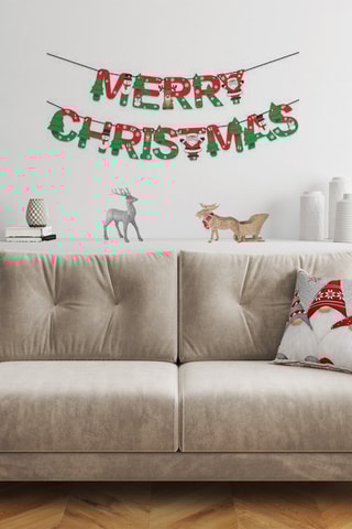 Almofada - Cinzento e vermelho - 43 x 43 cm