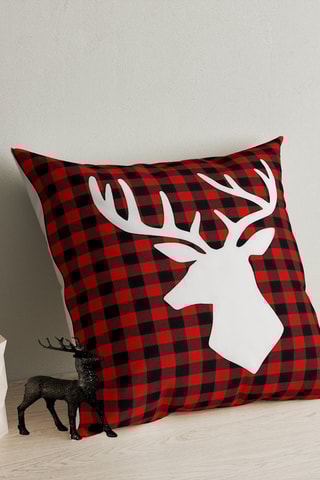 Coussin - Rouge et noir - 43 x 43 cm