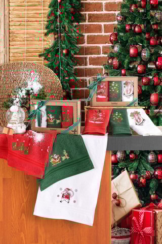 3 serviettes invité - 30 x 50 cm