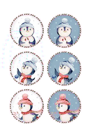 6 assiettes de service en céramique