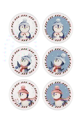 6 assiettes à dessert en céramique - 10 cm