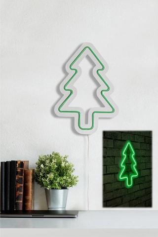 Néon mural fluorescent Christmas Pine -  21 x 30 x 2 cm - Vert