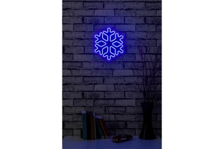 Néon mural fluorescent Snowflake -  30 x 26 x 2 cm - Bleu