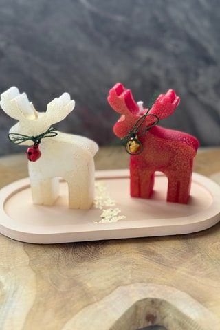 2 bougies avec plateau