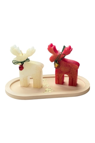 2 bougies avec plateau