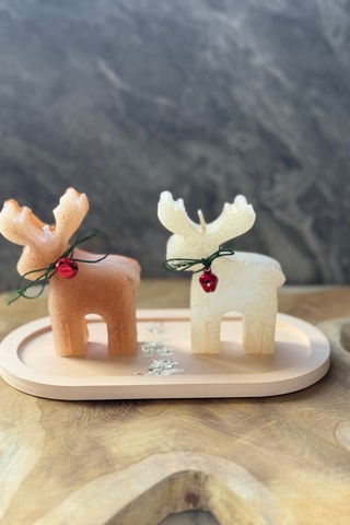 2 bougies avec plateau