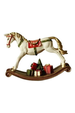 Figurine cheval à bascule - Blanc