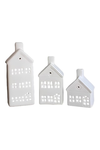 3 photophores en céramique - Blanc