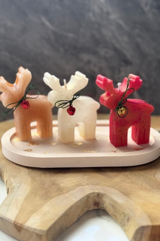 3 bougies avec plateau