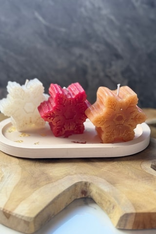 3 bougies avec plateau