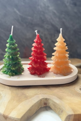 3 bougies avec plateau