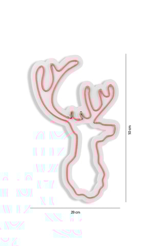 Cerf mural LED - Violet