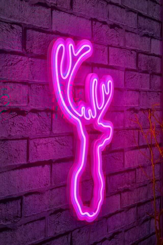 Cerf mural LED - Violet