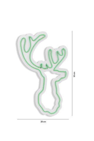 Cerf mural LED - Vert