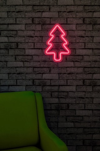 Sapin mural LED - Rose