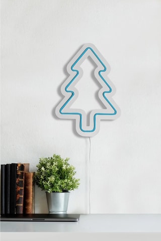 Sapin mural LED - Bleu