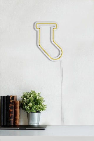 Chaussette murale LED - Jaune