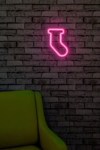 Chaussette murale LED - Rose