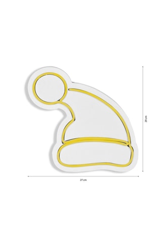 Bonnet de Noël mural LED - Jaune
