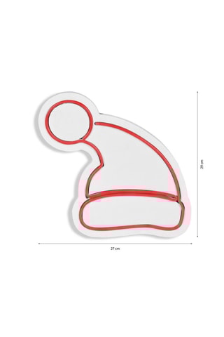 Bonnet de Noël mural LED - Rouge