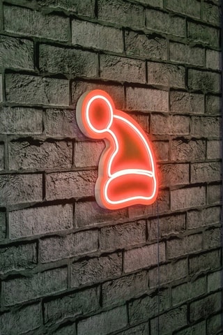 Bonnet de Noël mural LED - Rouge