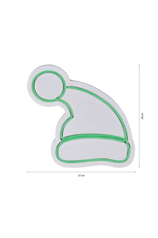 Bonnet de Noël mural LED - Vert