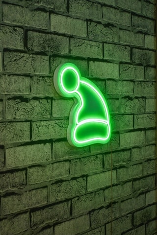 Bonnet de Noël mural LED - Vert