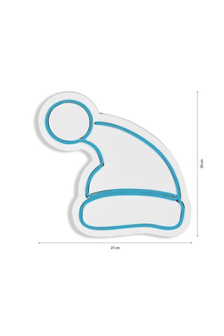 Bonnet de Noël mural LED - Bleu