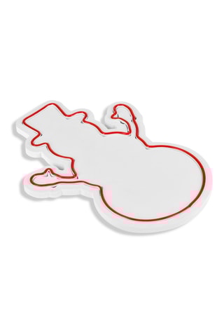 Bonhomme de neige mural LED - Rouge