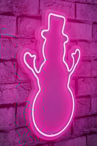 Bonhomme de neige mural LED - Violet